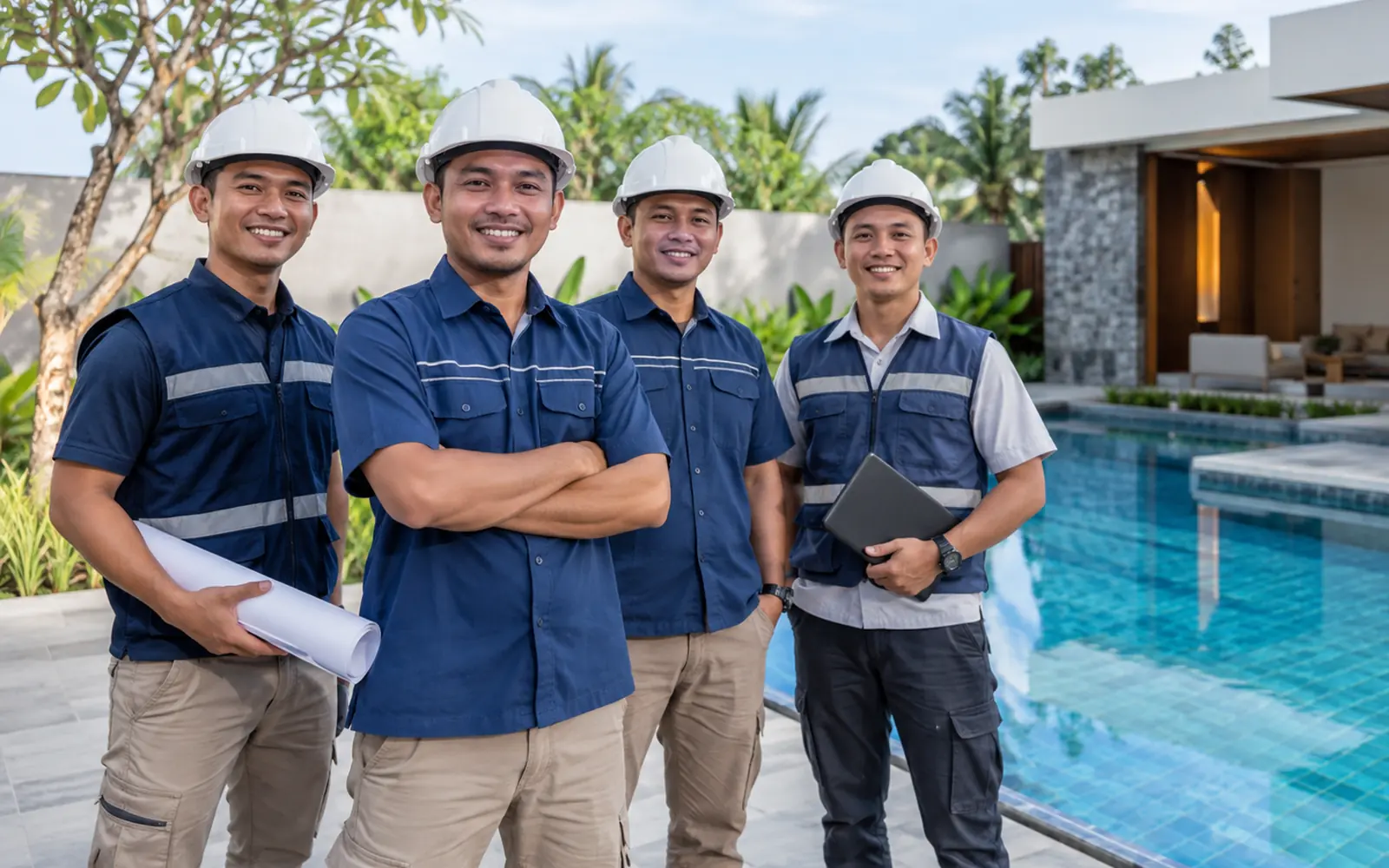 Tim kontraktor kolam renang